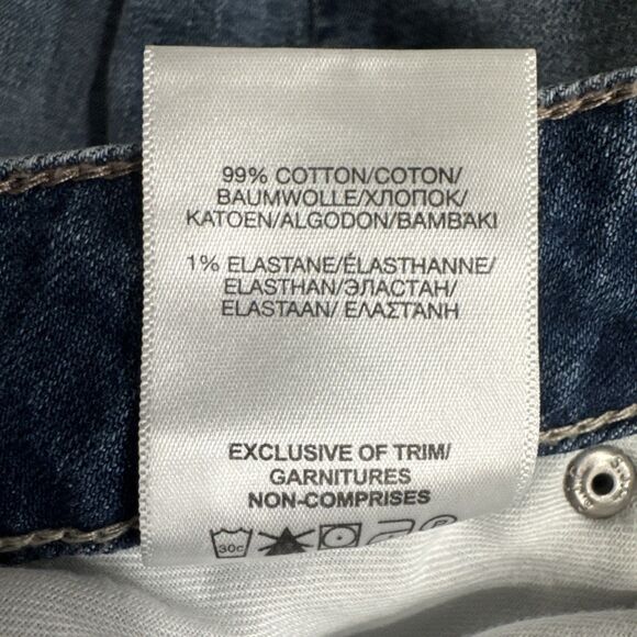 Silver Jeans Avery Slim Bootcut 27 Blue Distressed Stretch Womens Measures 28x30 - Picture 5 of 8